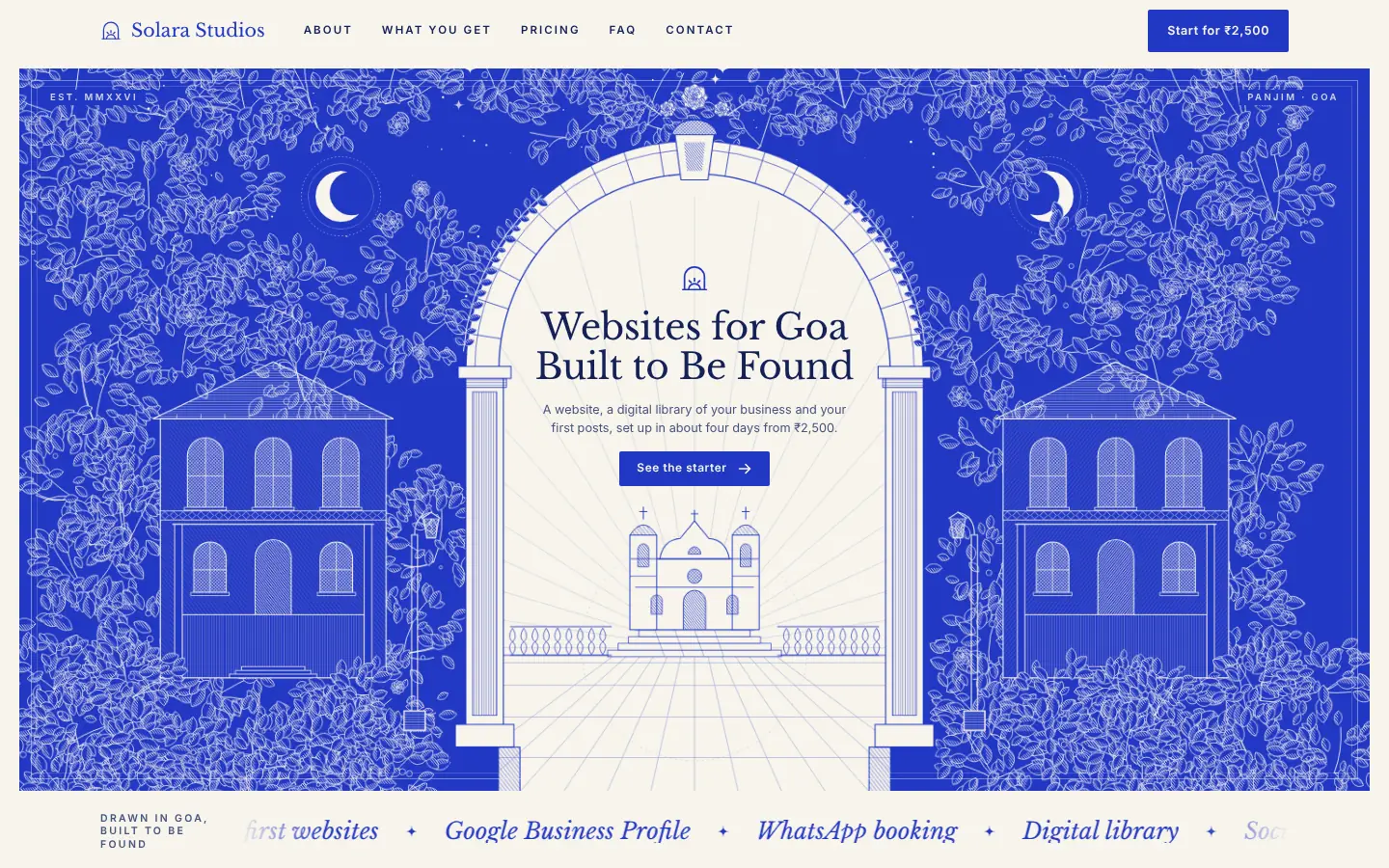 Solara Studios home page